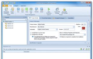 EMCO MSI Package Builder running on Windows 7