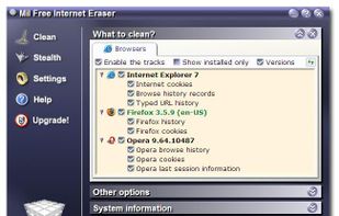 Mil Free Internet Eraser screenshot 1
