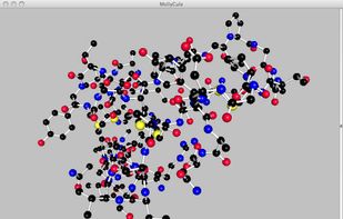 Example full-screen mode ball & stick visualisation of a complex molecule