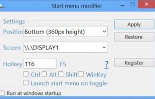Start Menu Modifier screenshot 1