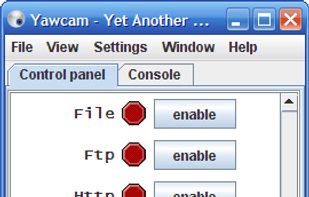 The main window (control panel)