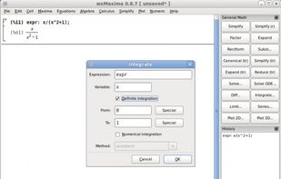 wxMaxima screenshot 2