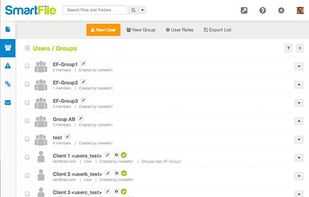 SmartFile users tab.