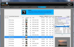 Media Investigator's file recovery analysis results screen with file preview ability.