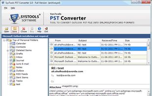 Get the complete preview of each Outlook Data File items which has been scanned.