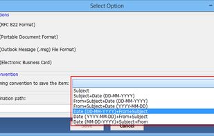 Export the previewed PST File into desirable file formats and assign the “Naming Convention” feature for better emails data management.