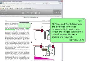 Viewing and annotatng a PDF file in the browser using a.nnotate without using any plugins.