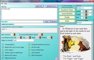 K2PDFOPT screenshot 1