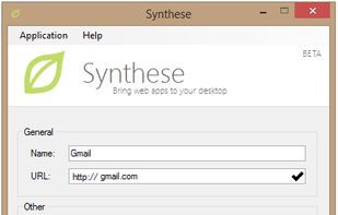The main screen where shortcuts can be created.