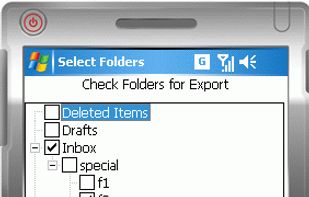 Select folders to export