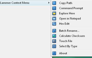 Lammer Context Menu screenshot 1