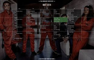 Your main screen is a beautiful calendar with a background that changes according to your favorites