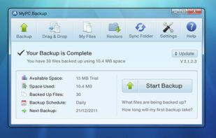 MyPCBackup screenshot 1