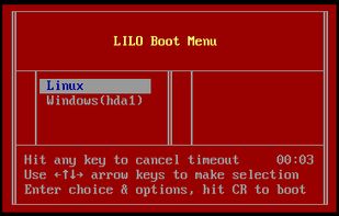 LILO (Linux Loader) screenshot 1