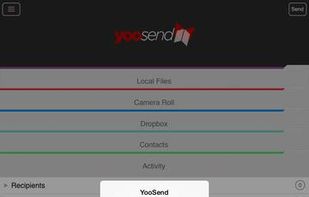 receiving files from a contact by notification (number of files and total size)