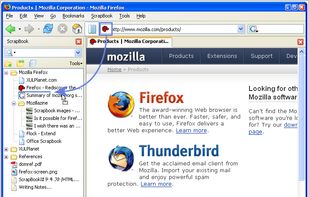 Save Web page by drag-and-drop favicon in the location bar