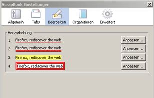 Marking or redlining text in stored websites
