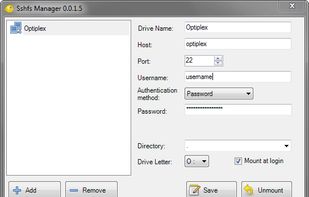 win-sshfs screenshot 1