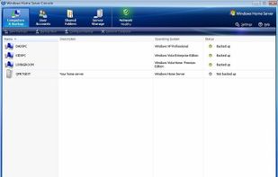 Windows Home Server screenshot 1
