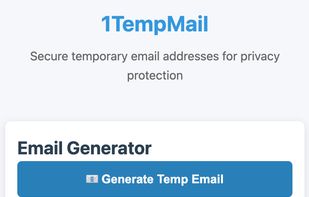 1TempMail screenshot 1