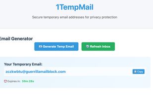 1TempMail screenshot 1