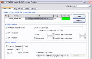Split pdf-files