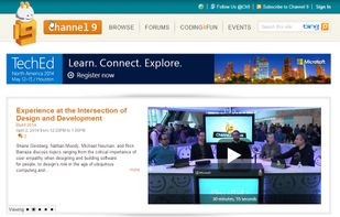 Channel 9 startpage.