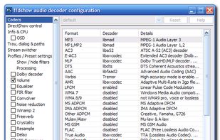 ffdshow's audio decoder settings