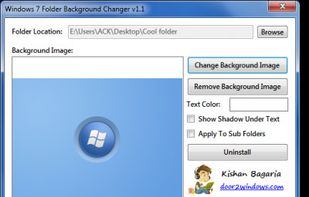 Windows 7 Folder Background Changer screenshot 1