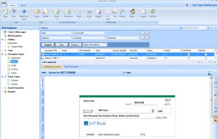 Globodox in horizontal layout showing expanded Advanced Search box.