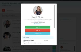 Dive in and get more details about a candidate.