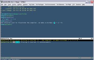 Vim-LaTeX screenshot 1