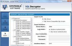 Click on export button and export as sql server