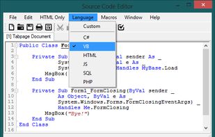 Simple Source Code Editor.