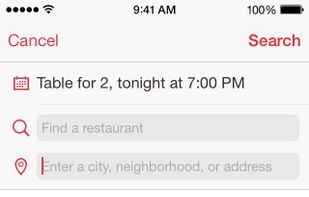 OpenTable screenshot 2