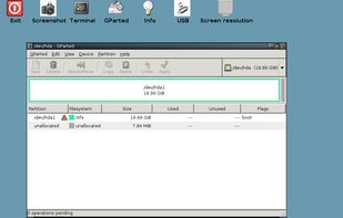 GParted screenshot 1