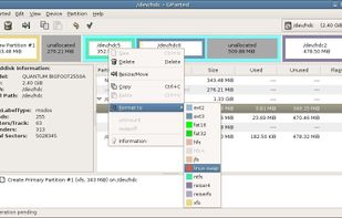 GParted screenshot 1