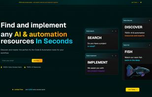 Find and Implement any AI and automation resources in Seconds