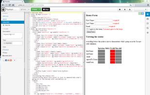 Plunker being edited