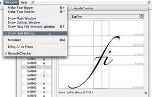 Trying to show off the new features in UnicodeChecker 1.11 in a single screenshot