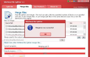 WinMend File Splitter screenshot 1