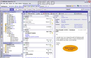 Omea Pro screenshot 1