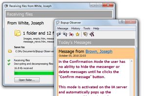 Bopup Observer - One-way IM client for urgent instant messaging and alerting