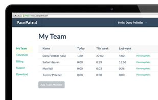 View your team members at a glance