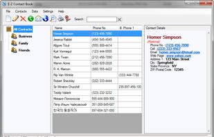 E-Z Contact Book screenshot 1