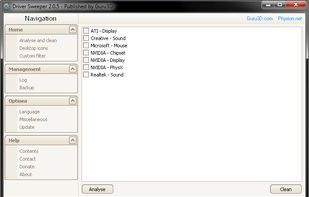 Driver Sweeper screenshot 1