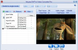 Moyea SWF to Video Converter Pro screenshot 1