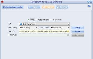 Moyea SWF to Video Converter Pro screenshot 1