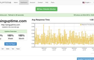 Reporting tools to monitor website uptime, downtime and performance
