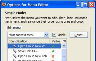 Menu Editor screenshot 1